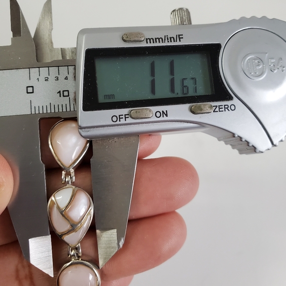 Sterling Silver 925 MOP Tennis Bracelet - Picture 12 of 16